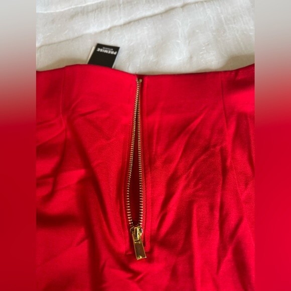 NWT Premise Studio Red Knit Midi Skirt Size 10 - Picture 13 of 15